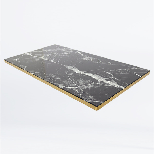 인조대리석상판 골드라인 블랙 1100x600 사각 카페 테이블상판