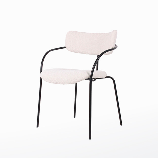 구름체어 패브릭 철제 인테리어 부클레 뽀글이 카페 디자인 의자