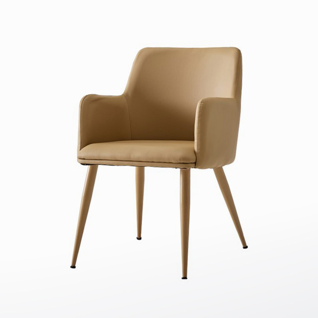 클림암체어 수인철제 PU가죽 카페 인테리어 디자인 의자