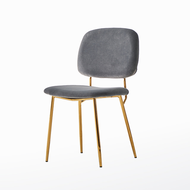 롬오체어 벨벳 철제 카페 인테리어 디자인 의자