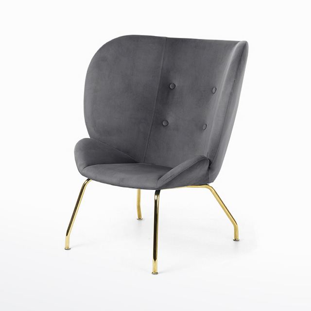 베르넨체어 철제 패브릭 카페 인테리어 디자인 라운지 의자
