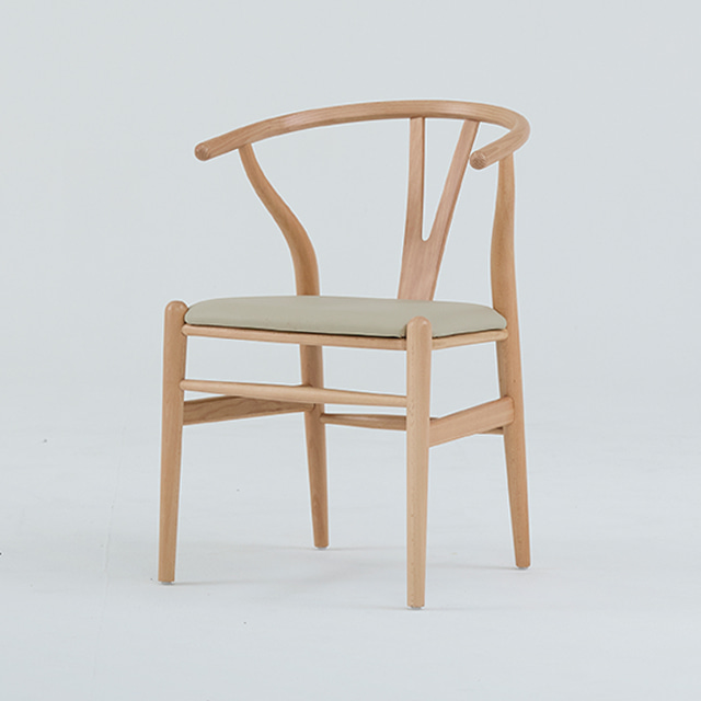 에반체어 PU방석 비취원목 인테리어 카페 디자인 의자