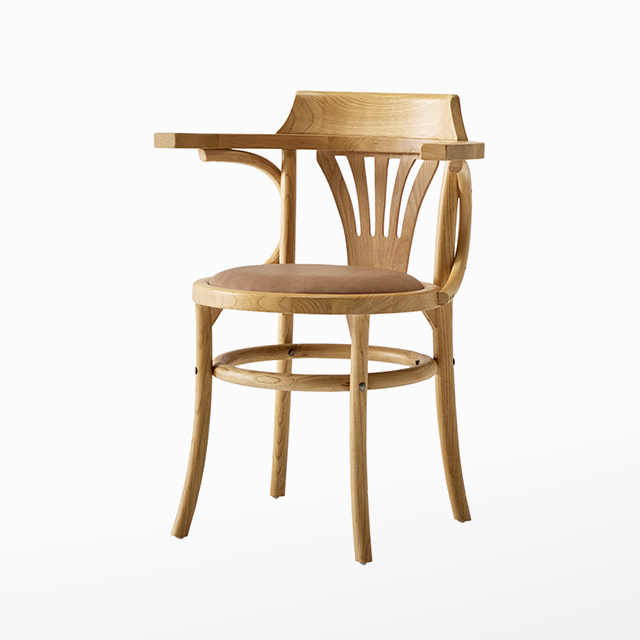 아테나체어 PU가죽 원목 카페 인테리어 디자인 의자