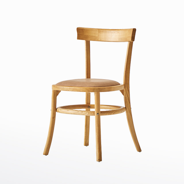 보레이스체어 원목 PU가죽 카페 인테리어 디자인 의자