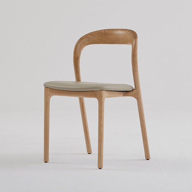멜로디체어 애쉬원목 PU방석 인테리어 카페 디자인 의자