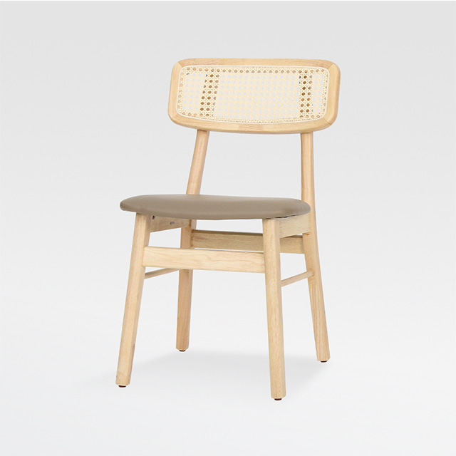 제트체어 라탄 PU가죽 원목 인테리어 카페 디자인 의자