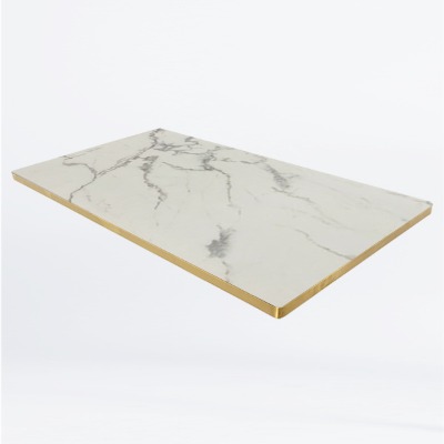 인조대리석상판 골드라인 화이트 1100x600 사각 카페 테이블상판
